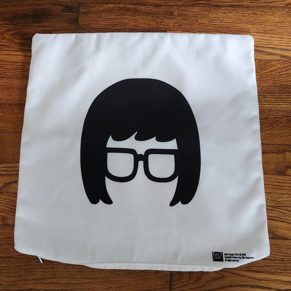 Bob's Burgers Tina Throw Pillow Cover Twentieth Century Fox Co. 2016 17x17